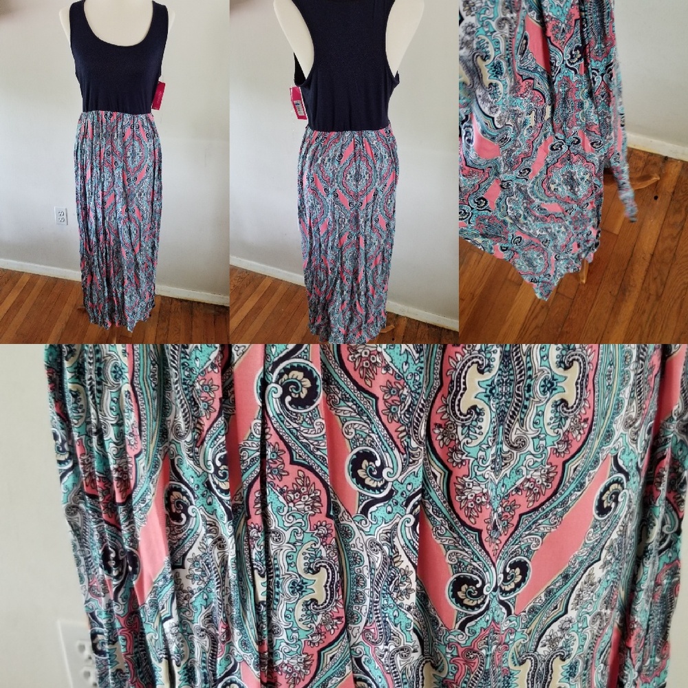 NWT Navy Blue Maxi Dress